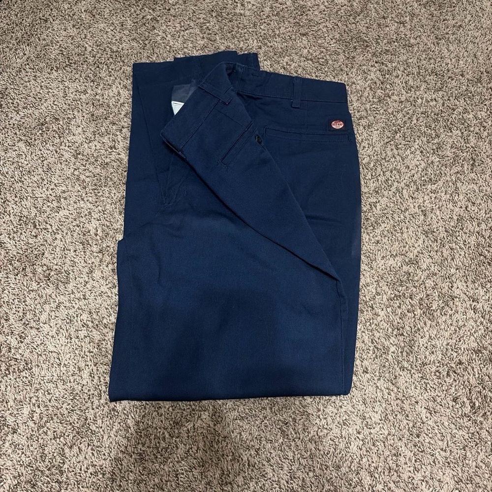 Red Kap Work Pants with Navy Exterior